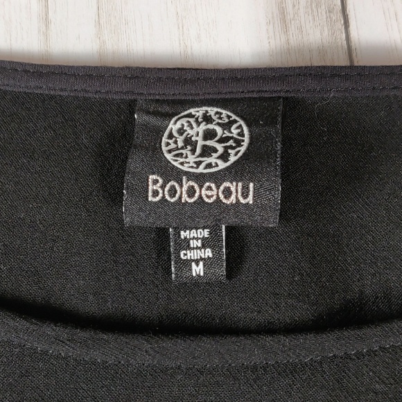 Bobeau black dolman embroidered top d41 - Picture 3 of 8